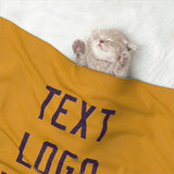 Custom Yellow Purple Pet Blanket