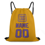 Custom Yellow Light Purple Drawstring Bag