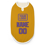 Custom Yellow Light Purple Pet Vest