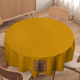 Custom Yellow Light Purple Round Table Cloth