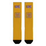 Custom Yellow Light Purple Knee-High Sock
