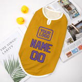 Custom Yellow Light Purple Pet Vest
