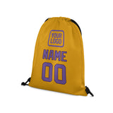 Custom Yellow Light Purple Drawstring Bag