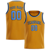 Custom Yellow & Light Blue Colors Design Sports Basketball Jersey
