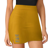 Custom Yellow Sky Blue A-Line Skort