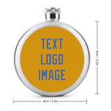 Custom Yellow Sky Blue Hip Flask