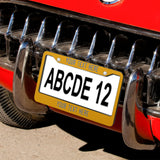 Custom Yellow Sky Blue License Plate Frame