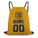 Custom Yellow Navy Drawstring Bag