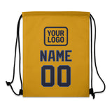 Custom Yellow Navy Drawstring Bag
