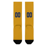 Custom Yellow Navy Knee-High Sock