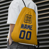 Custom Yellow Navy Drawstring Bag