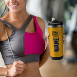 Custom Yellow Navy Stainless Steel Water Cup
