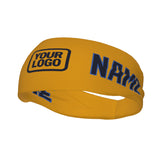 Custom Yellow Navy Sports headband