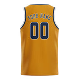 Custom Yellow & Blue Colors Design Sports Basketball Jersey
