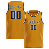 Custom Yellow & Blue Colors Design Sports Basketball Jersey