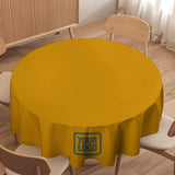 Custom Yellow Blue Green Round Table Cloth