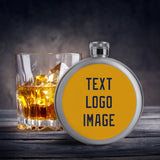 Custom Yellow Navy Hip Flask