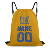 Custom Yellow Sky Blue Drawstring Bag