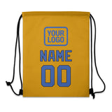 Custom Yellow Sky Blue Drawstring Bag