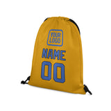 Custom Yellow Sky Blue Drawstring Bag