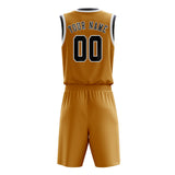 Custom Yellow Navy Basketball Set