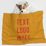 Custom Yellow Orange Red Pet Blanket