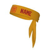Custom Yellow Coral Red Headband