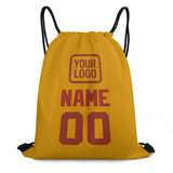 Custom Yellow Coral Red Drawstring Bag
