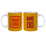 Custom Yellow Coral Red Mug