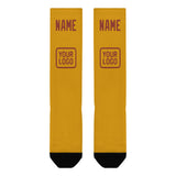 Custom Yellow Coral Red Knee-High Sock
