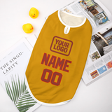 Custom Yellow Coral Red Pet Vest