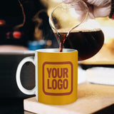 Custom Yellow Coral Red Mug