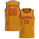 Custom Yellow & Orange Red Colors Design Sports Basketball Jersey