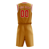 Custom Yellow Orange Red Basketball Set