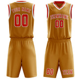 Custom Yellow Orange Red Basketball Set
