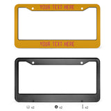 Custom Yellow Pink License Plate Frame