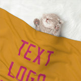 Custom Yellow Pink Pet Blanket