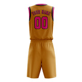 Custom Yellow Pink Basketball Set