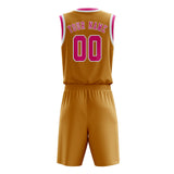 Custom Yellow Pink Basketball Set