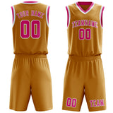 Custom Yellow Pink Basketball Set