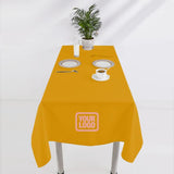 Custom Yellow Pink Square Table Cloth