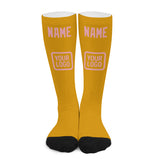 Custom Yellow Light Pink Knee-High Sock