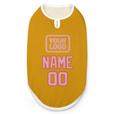 Custom Yellow Light Pink Pet Vest