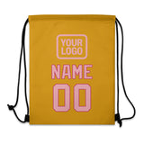 Custom Yellow Light Pink Drawstring Bag