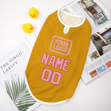 Custom Yellow Light Pink Pet Vest