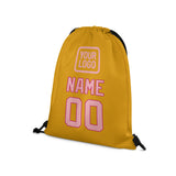 Custom Yellow Light Pink Drawstring Bag