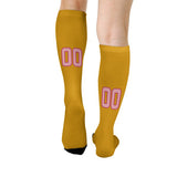 Custom Yellow Light Pink Knee-High Sock
