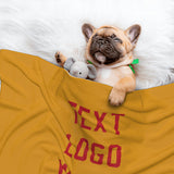 Custom Yellow Red Pet Blanket