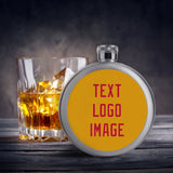 Custom Yellow Red Hip Flask