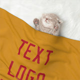 Custom Yellow Red Pet Blanket